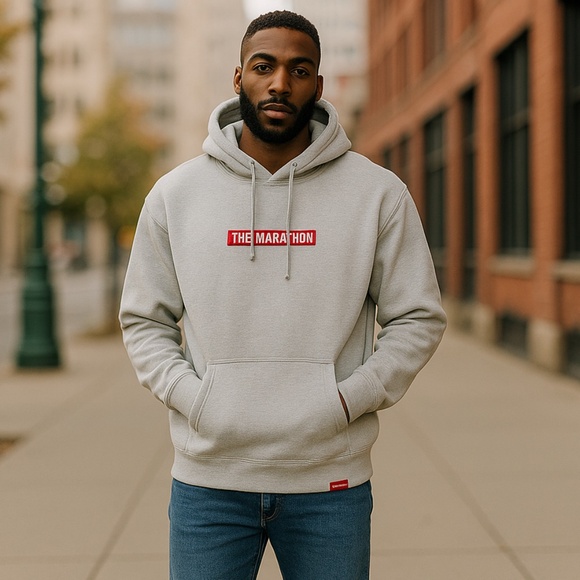 The Marathon Clothing Company Hoodie | Gray 3XL | Logo Front & Back | Unisex - Picture 1 of 11